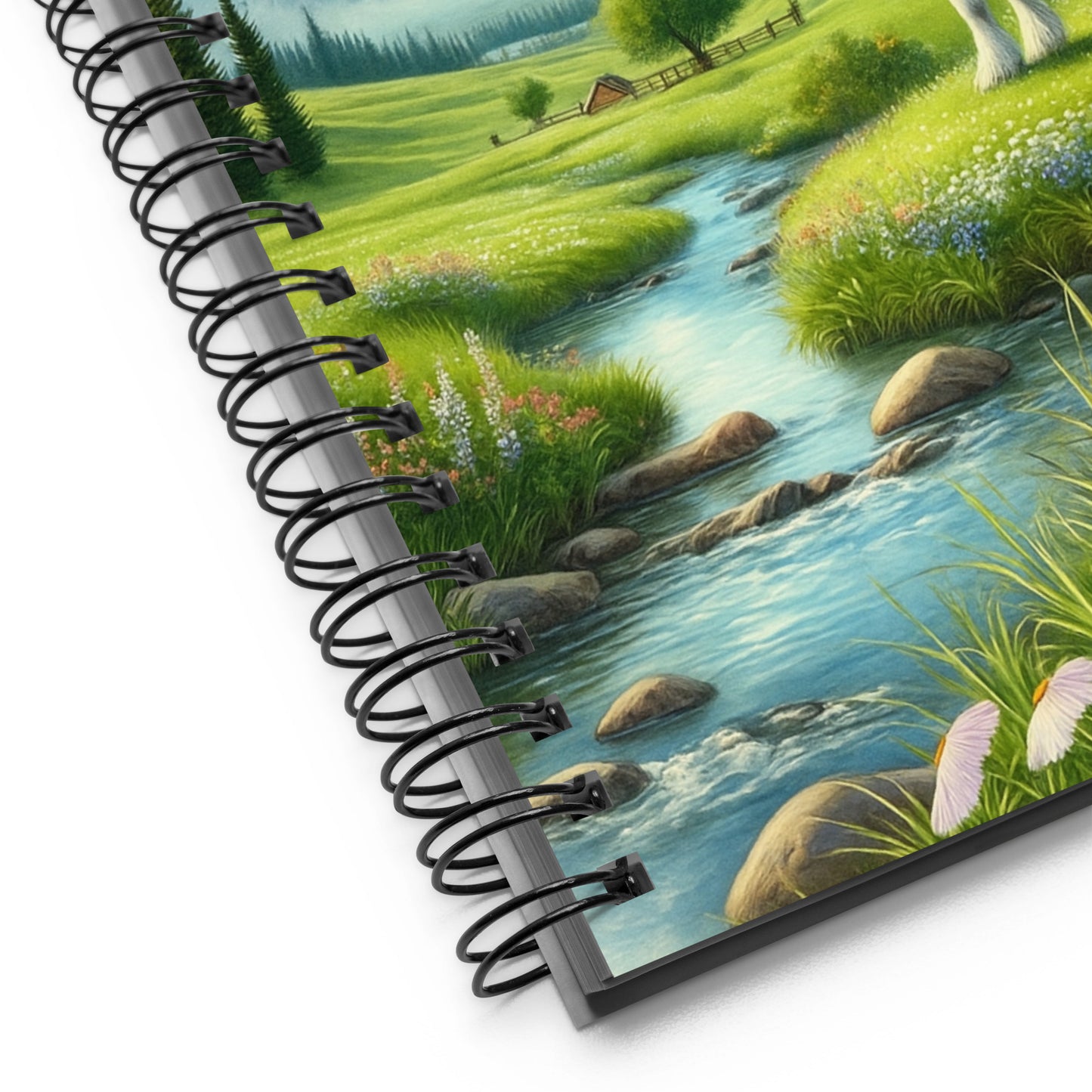 Traumlandschaft mit Pinto-Pferd - Spiral-Notizbuch