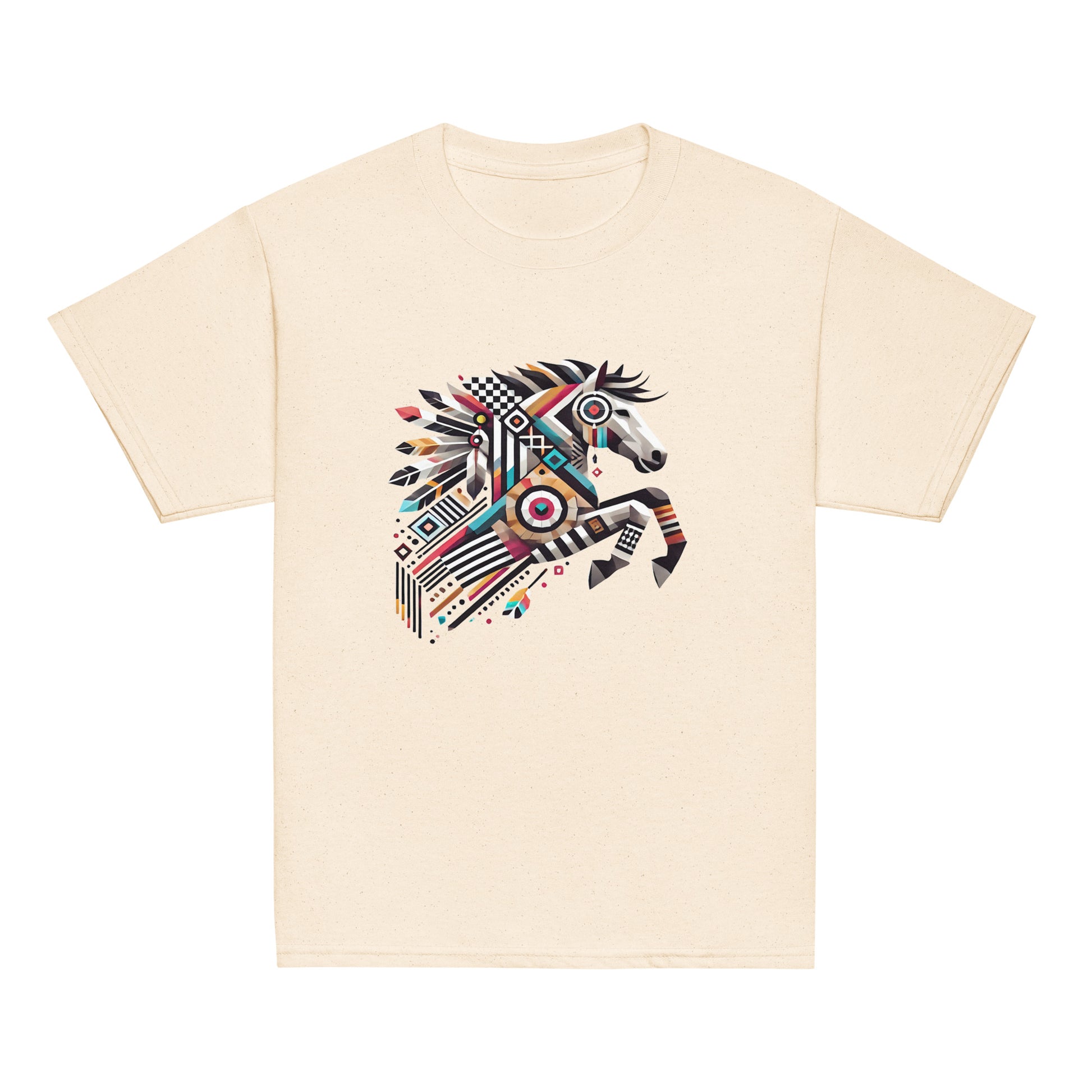 Buntes Indianerpferd – Abstrakt - Kids T-Shirt