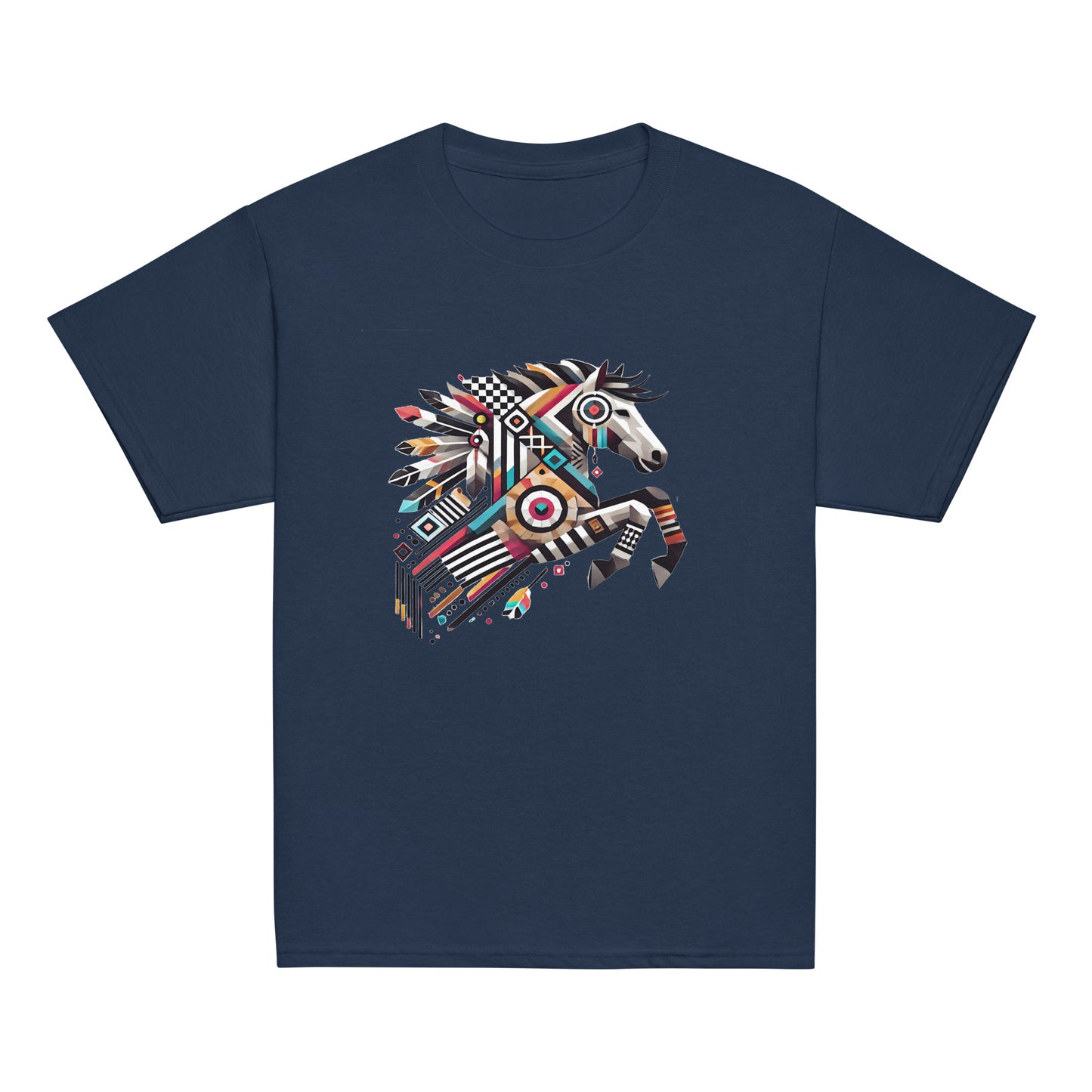 Buntes Indianerpferd – Abstrakt - Kids T-Shirt