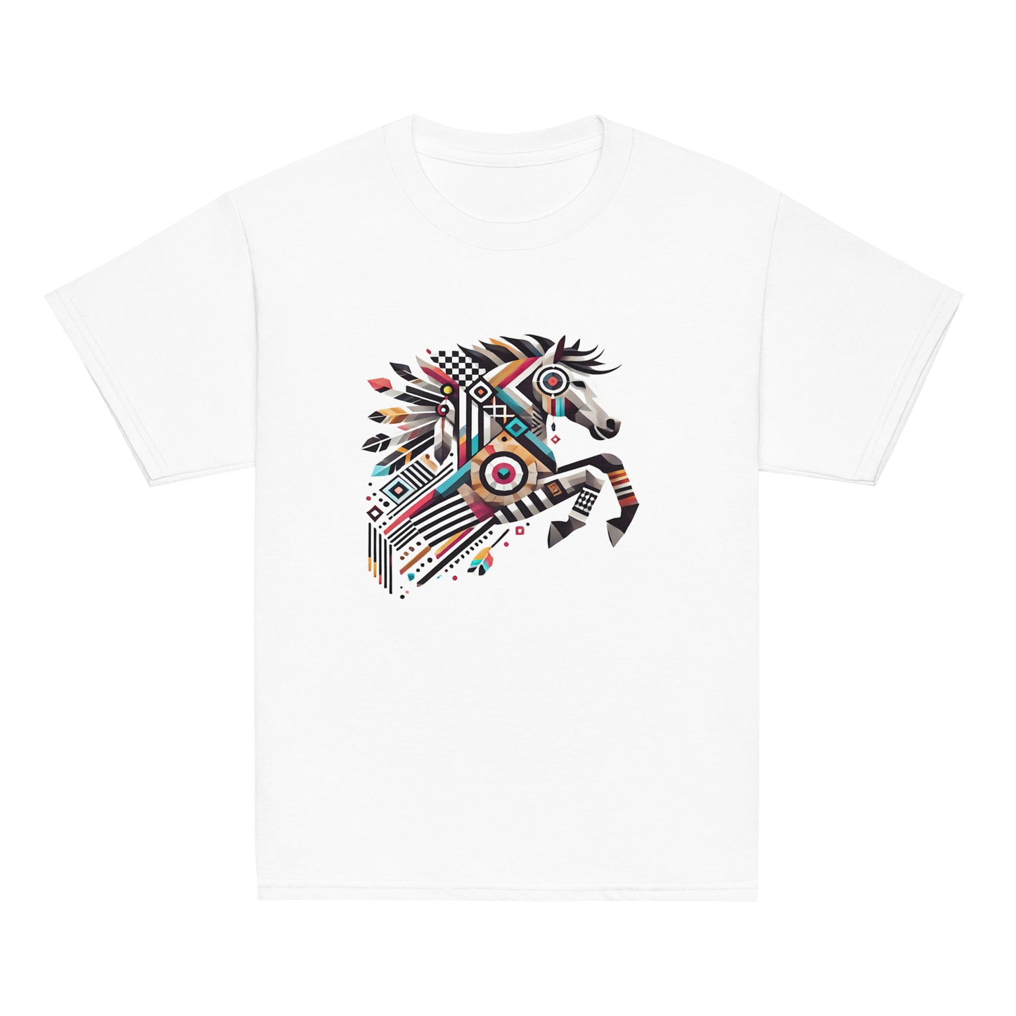 Buntes Indianerpferd – Abstrakt - Kids T-Shirt